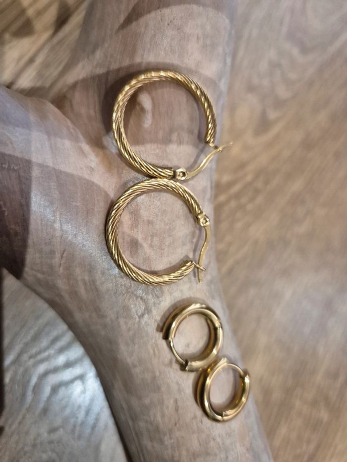 Lot 2 de paires de créoles - photo numéro 2