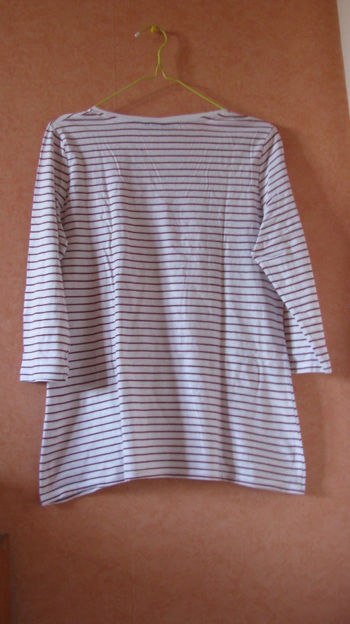 tee shirt rayé 44/46 - photo numéro 2