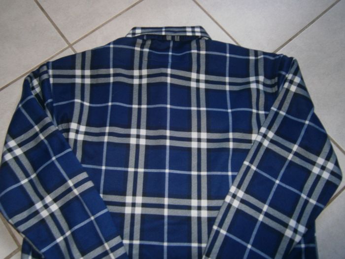 Chemise hiver à carreaux bleu marine Taille M - photo numéro 8