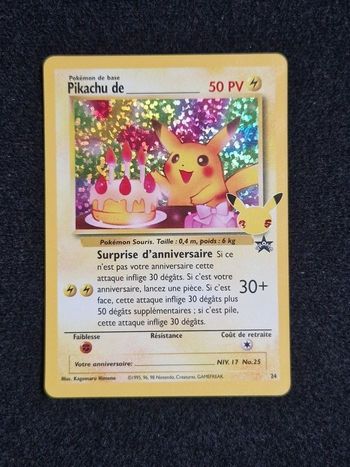 Pikachu Anniversaire Célébrations 25 ans 🇫🇷