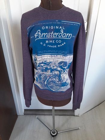 Sweat imprimé Amsterdam  bike 1924 River Island taille M