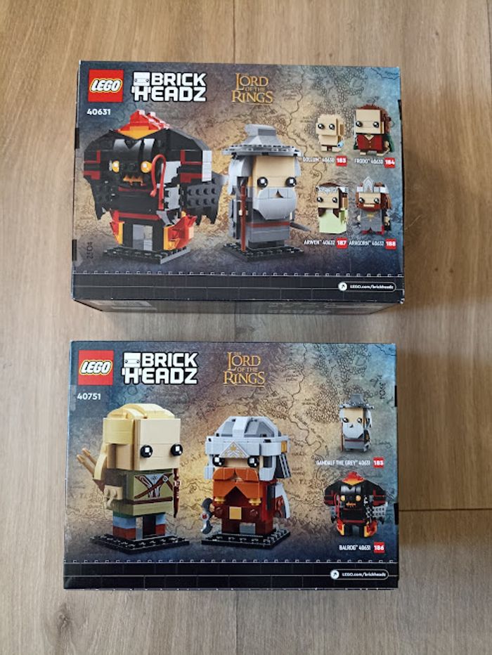 Pack LEGO 🧱 BrickHeadz LOTR 40631+40751 NEUF Jusqu'à 1 mois / 50 c - photo numéro 2