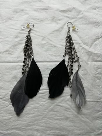 Boucles d'oreilles plumes