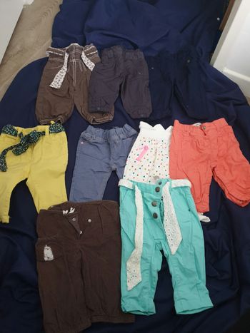 Lots de pantalons fille 3 mois