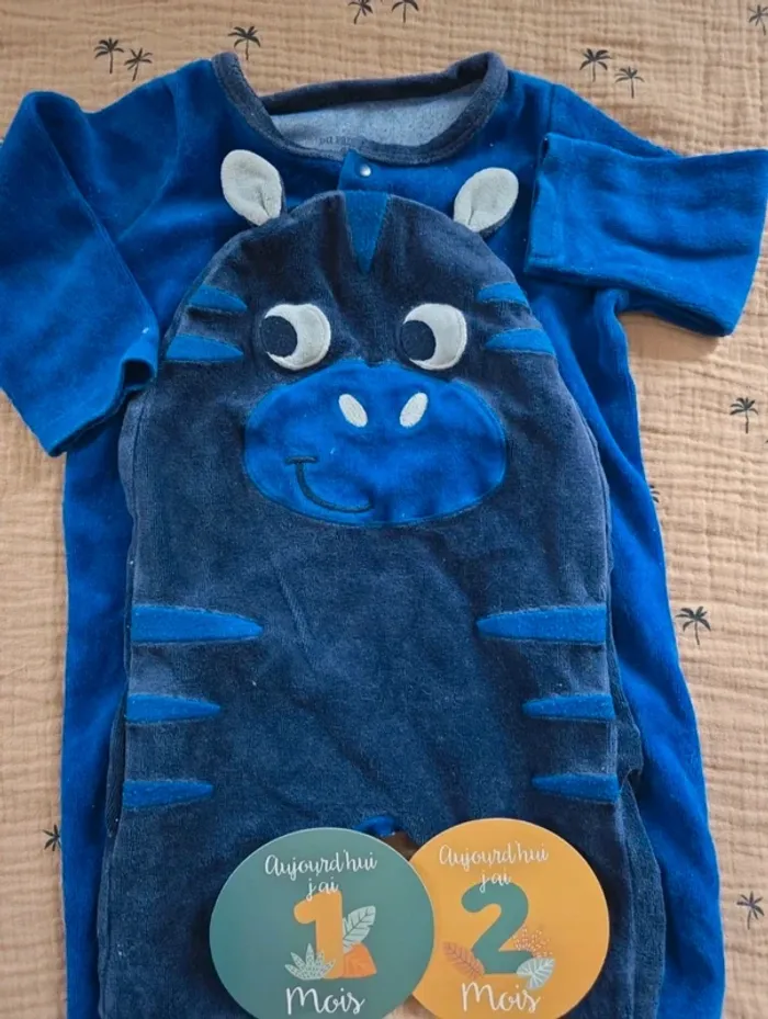 👶 Pyjama velours bébé garçon - DPAM - 12 mois - photo numéro 3