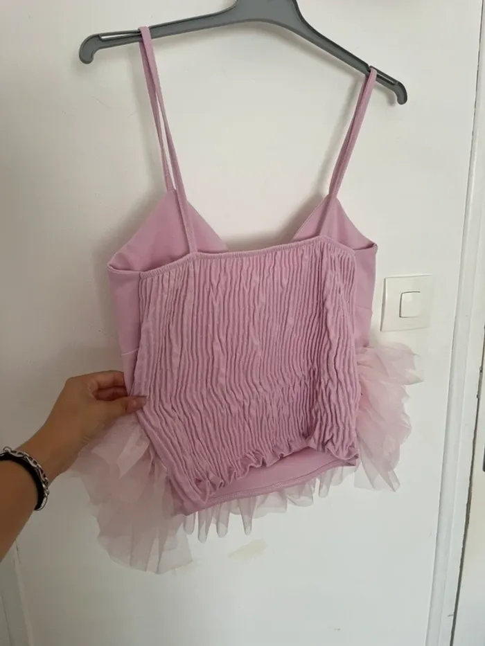 Top froufrou inspi z rose - photo numéro 4