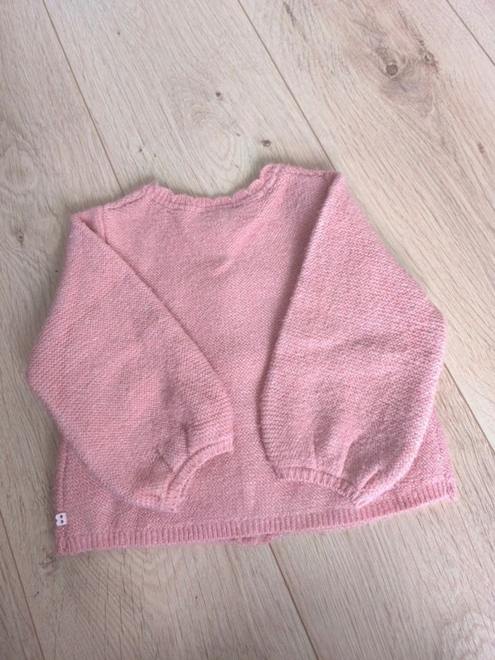 Gilet maille tricot irisé rose fille Obaïbi - 18 mois 80cm - photo numéro 4