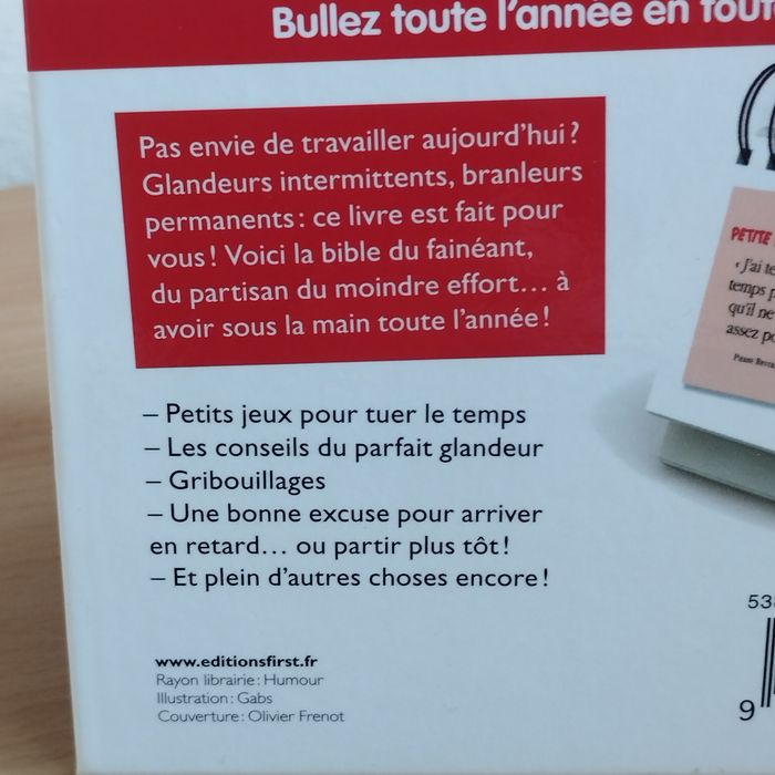 Calendrier à poser 365 astuces pour glander au boulot - photo numéro 4