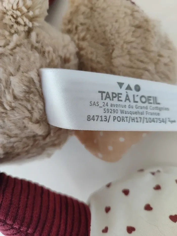 Doudou lapin tape à l'oeil - photo numéro 3