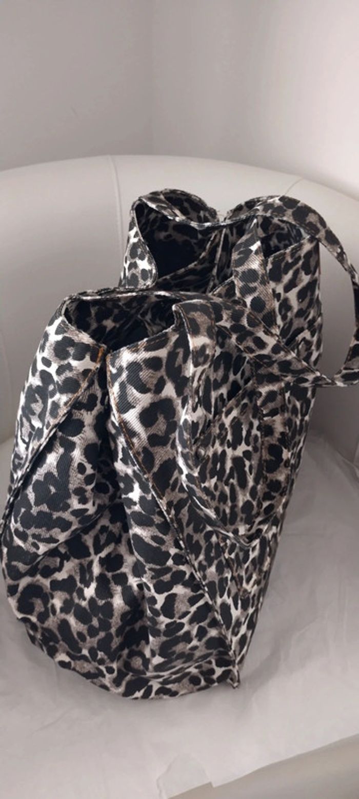 Sac cabas toile léopard - photo numéro 10