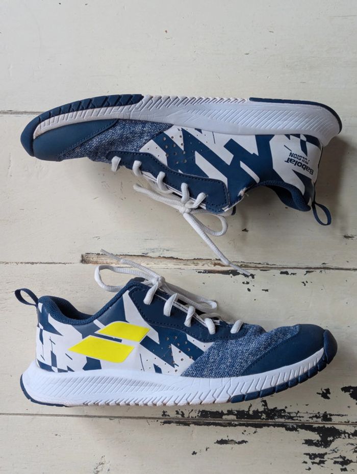 Chaussures de tennis junior bleu Babolat Pulsion All Court - Taille 39 - photo numéro 2