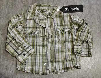 Chemise manches longues garçon 23 mois