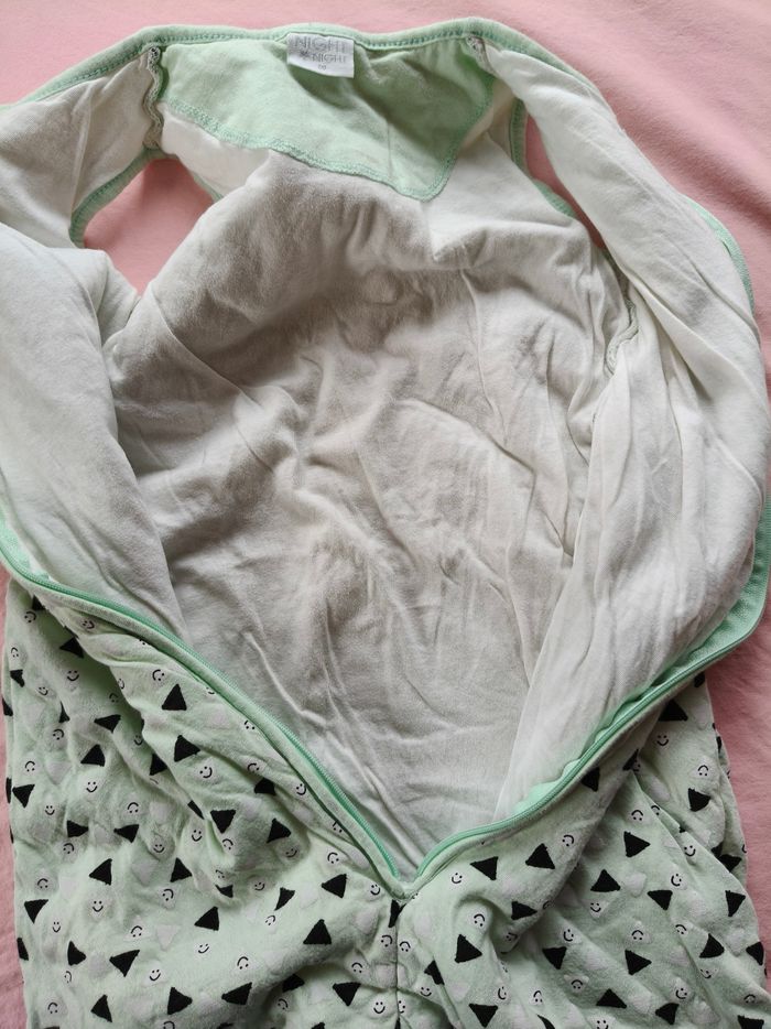 Gigoteuse mi saison mixte Night Night vert triangles 70 cm - photo numéro 5