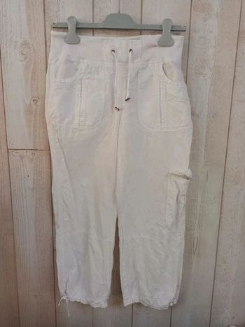 Pantacourt blanc taille 36