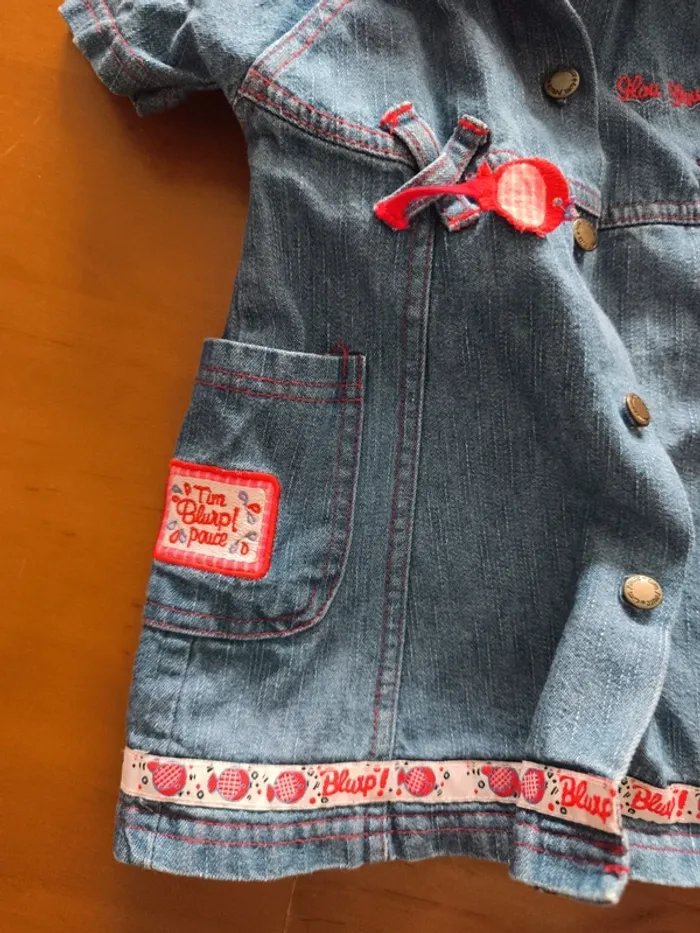 Robe en jean bébé 6 mois Blurp très bon état - photo numéro 4