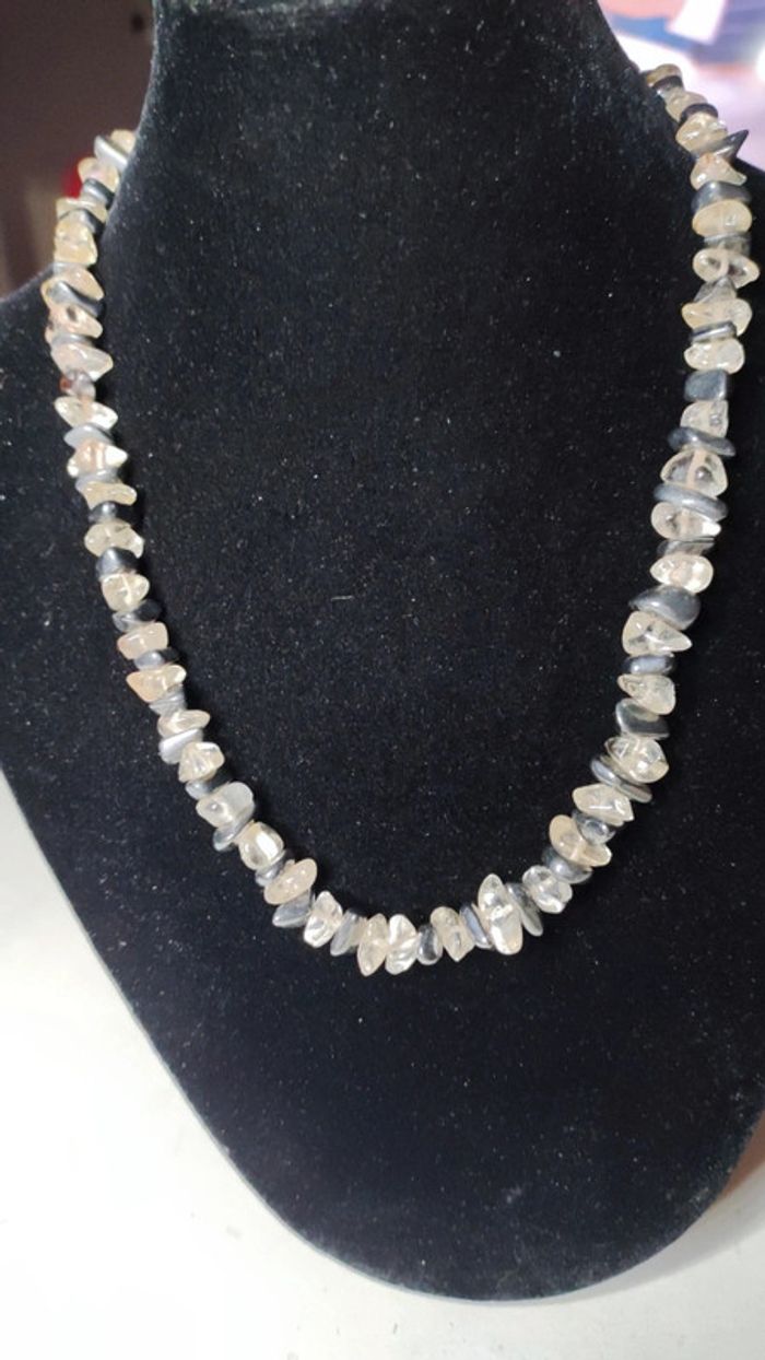 Magnifique collier en quartz fumé et onyx - photo numéro 9