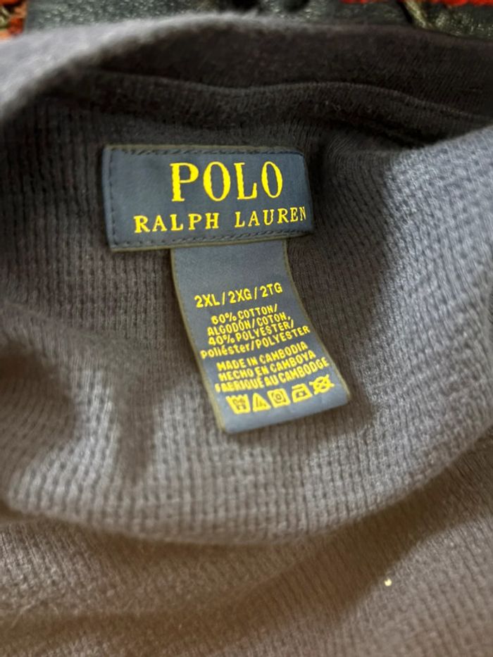 T-shirt manches longues Ralph Lauren bleu marine - Taille XXL - photo numéro 7