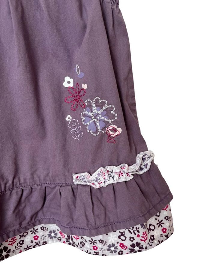 Robe violette à bretelles (motif fleuri) - Gémo 6 mois - photo numéro 2