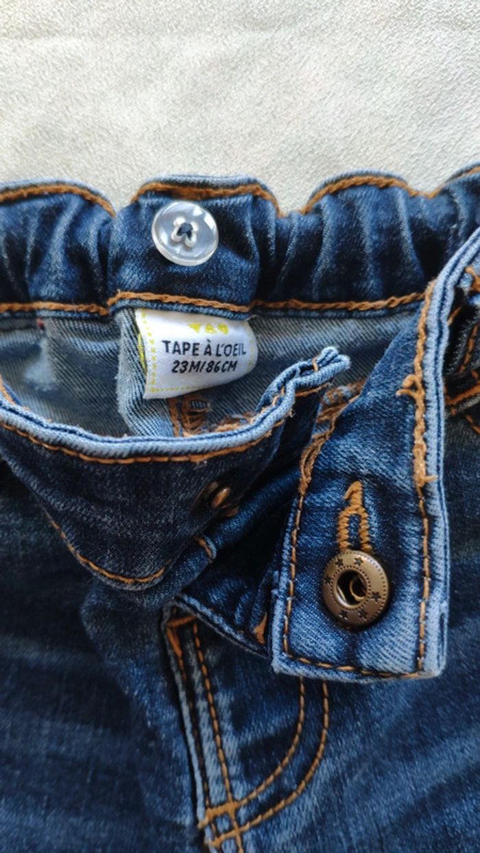 Pantalon jean tape a l'oeil 23 mois réglable à la taille - photo numéro 2