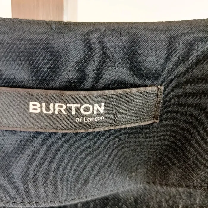 Gilet fluide sans manches Burton of London taille 40 bleu marine 100 % viscose ceinture A1289 - photo numéro 3