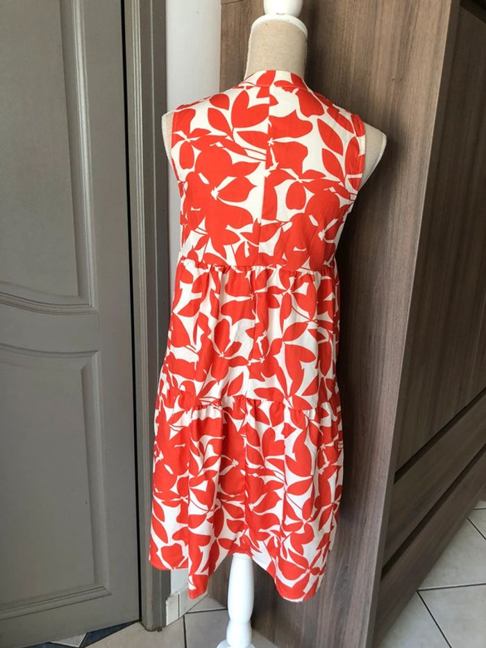 Robe été taille 36 crème corail impeccable - photo numéro 3