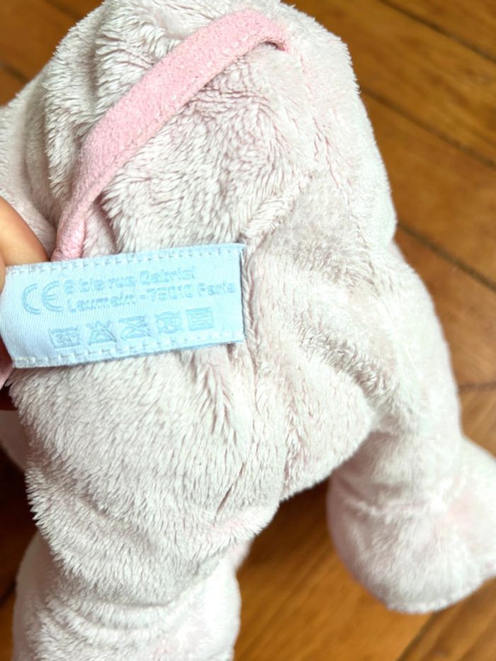 Peluche Ferdinand l'éléphant Rose (25 cm) Tartine et chocolat - photo numéro 9