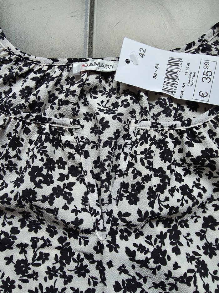 Joli chemisier fleuri 🩷 Manches Évasées 🩷Damart 🩷 - photo numéro 5