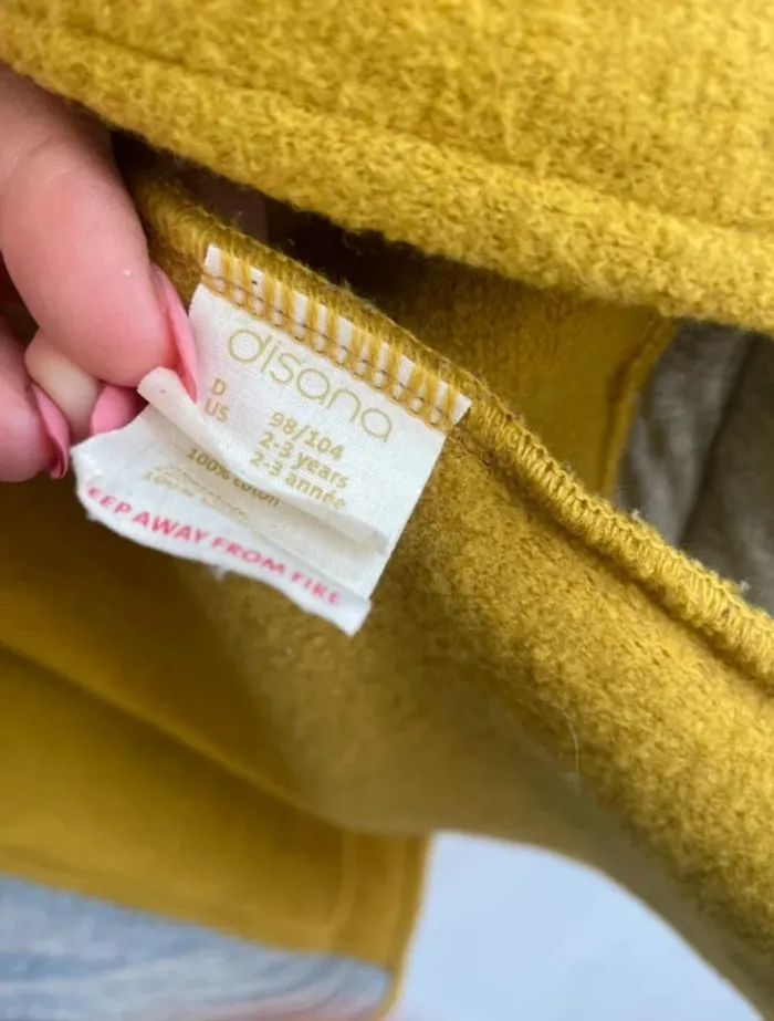 Manteau laine mérinos Disana fille 2-3 ans parfait état - photo numéro 3