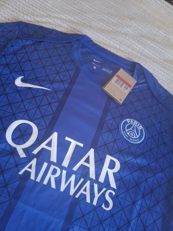 Maillot psg avant match bleu taille l - photo numéro 2