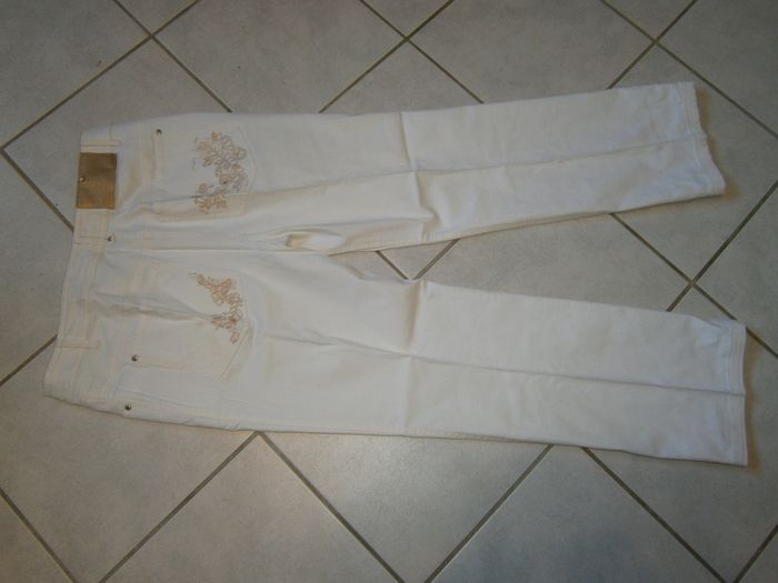 Jeans blanc cassé J. RIU Taille 42 - photo numéro 6