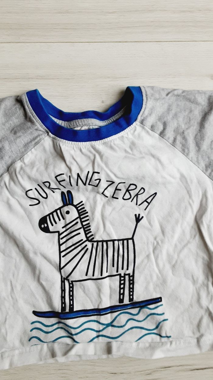 Vêtement garçon tee-shirt manches courtes zèbre Tissaia 4 ans - photo numéro 2