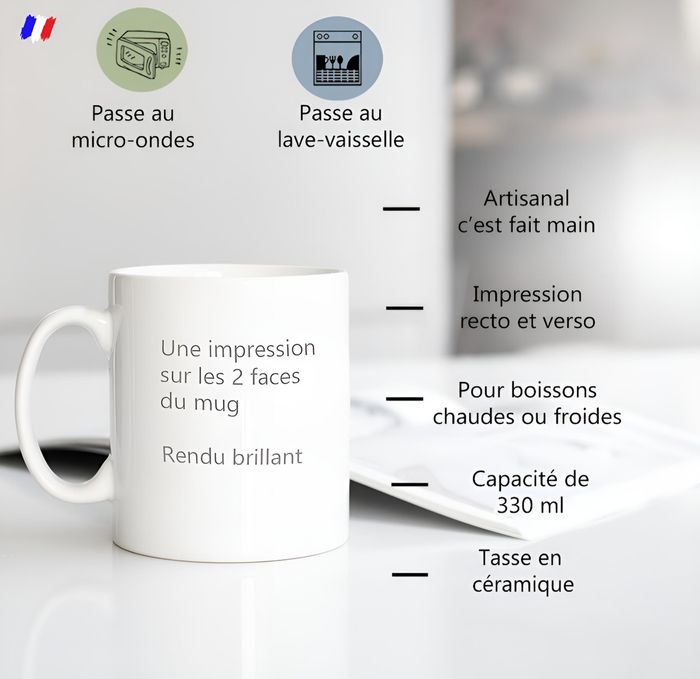 Tasse Mug Publicitaire Pour Votre Entreprise ou Association, Cadeau Humour Drôle Fun, Anniversaire, - photo numéro 3