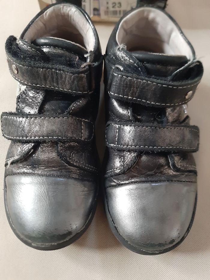 chaussures à scratchs tout cuir fille - Bellamy - pointure 23 - photo numéro 2