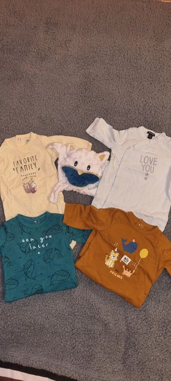 Lot 4 pyjamas léger 1 mois kiabi