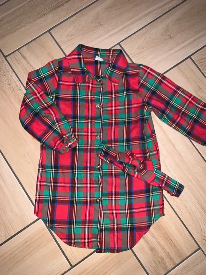 Robe chemise à carreaux