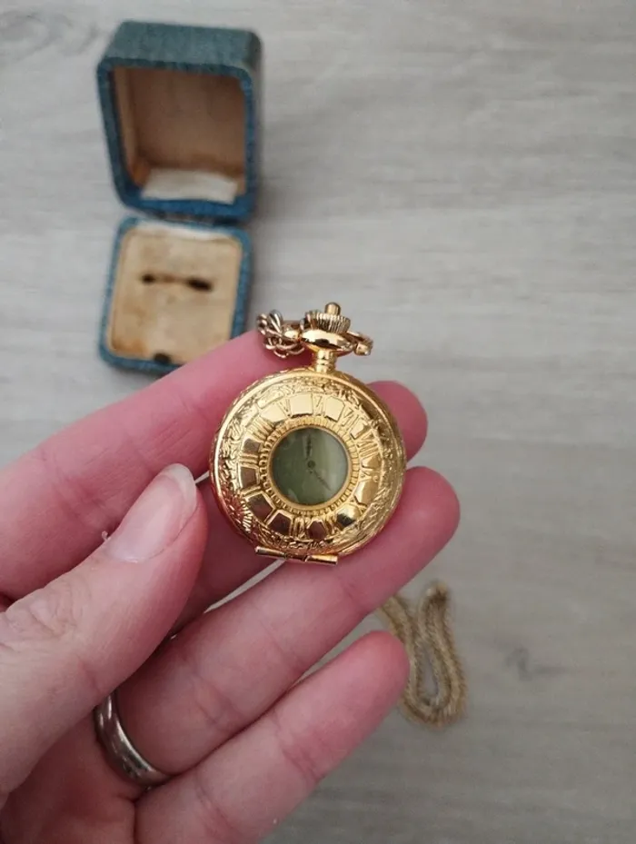 Montre à gousset vintage dorée - photo numéro 4