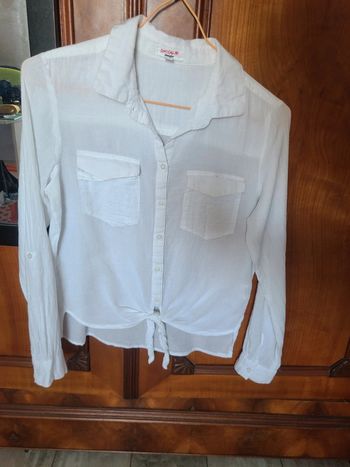 Chemise fille blanche