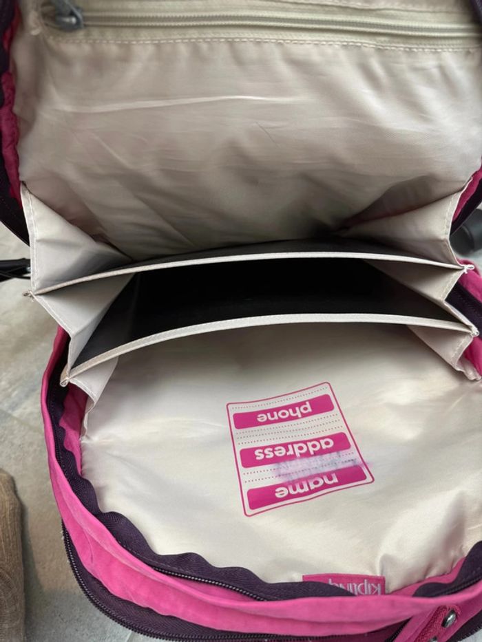 Cartable Kipling Rose grand modèle en très bon état - photo numéro 13