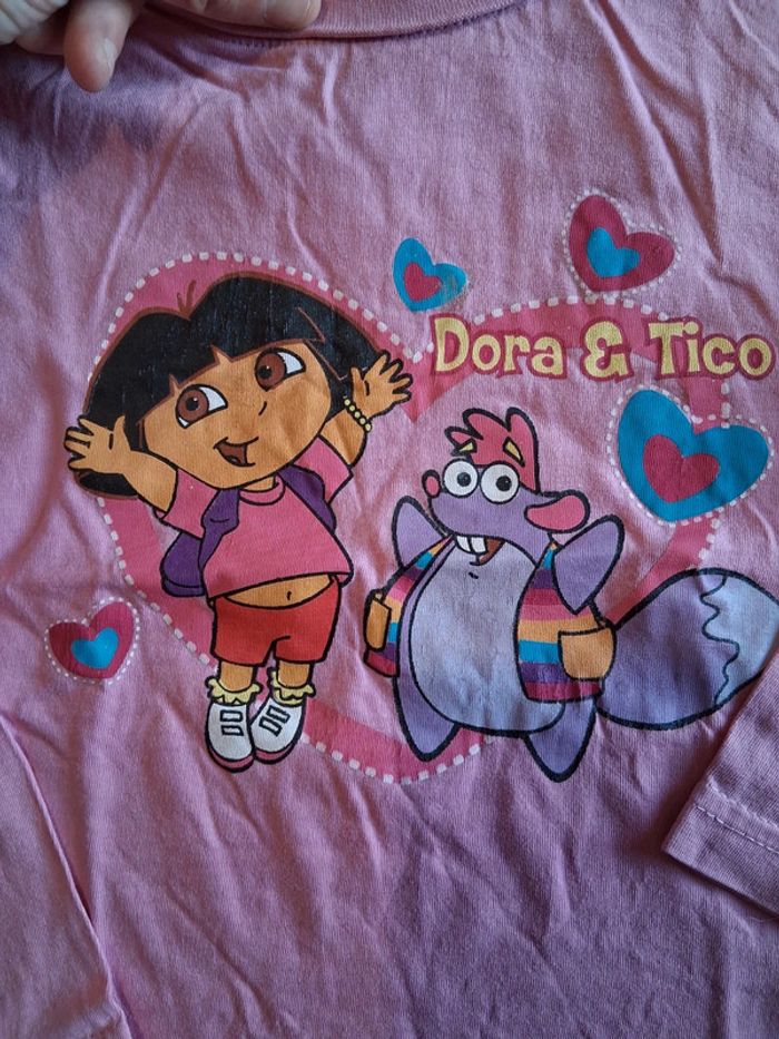 T-shirt manches longues col roule 6ans dora l'exploratrice - photo numéro 2