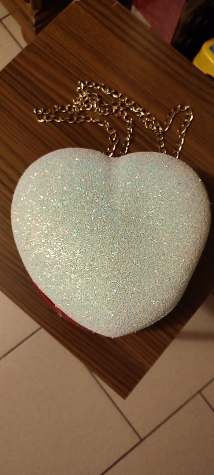 Sac en forme de cœur paillettes - photo numéro 2