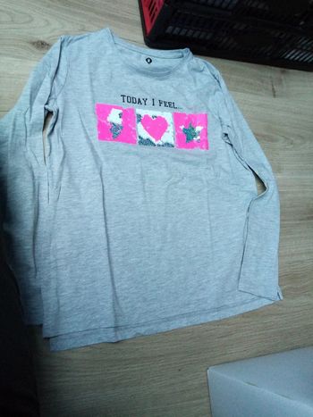 T shirt manche longue sequins 14A
