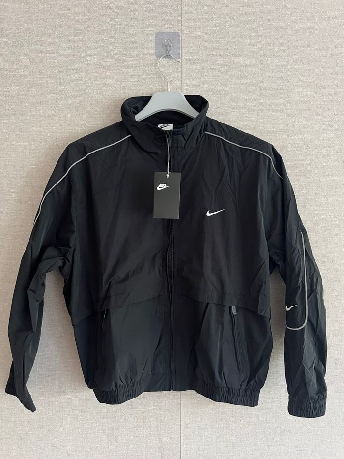 Veste de survêtement Nike Tissée Noir/blanc