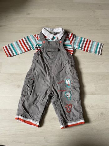 Ensemble salopette, polo et gilet garçon Orchestra 9 mois