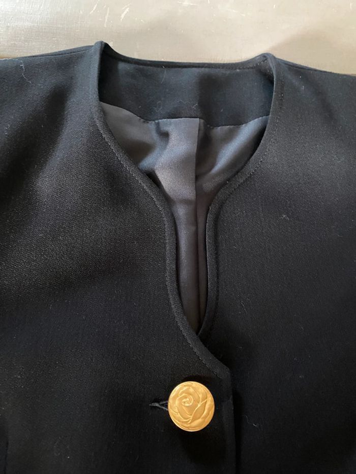 Blazer noir à boutons dorés Fedora taille 38 Made in France - photo numéro 19