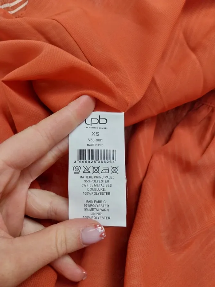 Robe mi-saison orange à motifs Les Petites Bombes 34 - photo numéro 5