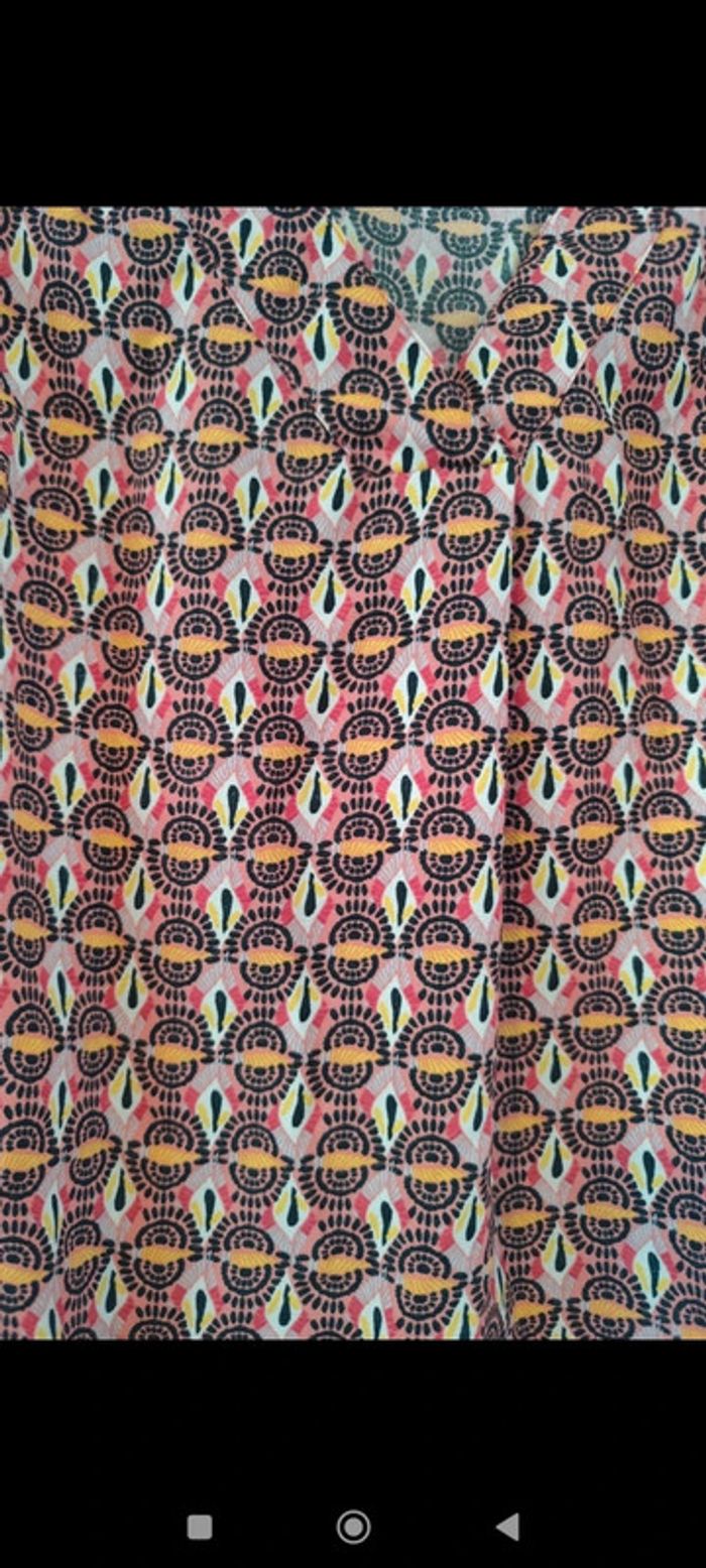 Blouse débardeur multicolore motifs ethniques taille 40 LH - photo numéro 5