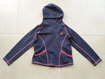 Sweat à capuche marine fille 8 ans ARTENGO TBE