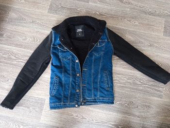 Veste fourrure en jean taille L black industry
