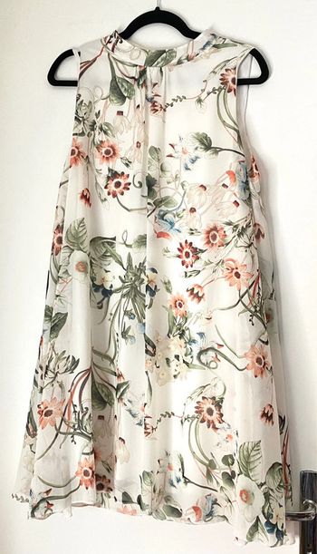 Robe Sans Manches Chic Imprimée Fleurs Taille M