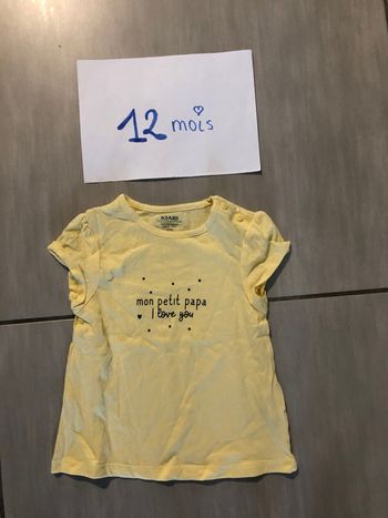 T-shirt manches courtes 12 mois
